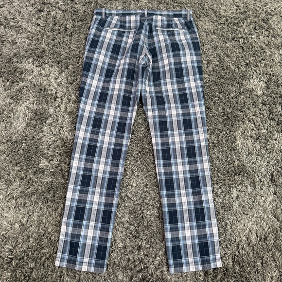Original Penguin Men's Plaid Chinos in Multi Blue, Size 32X32 - Picture 4 of 5
